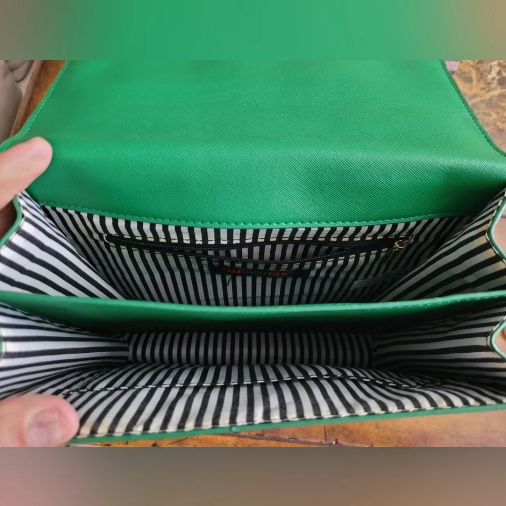 JustFab Green Crossbody Bag with Gold Hardware - Picture 6 of 8